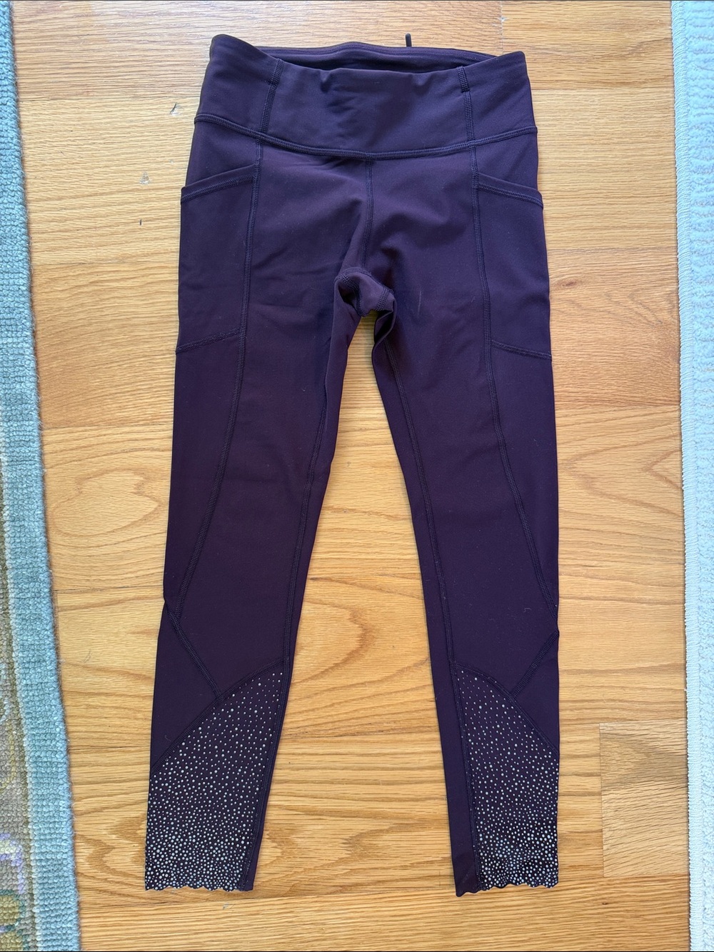 lululemon athletica Plum Purple Leggings with Rhinestone Detail